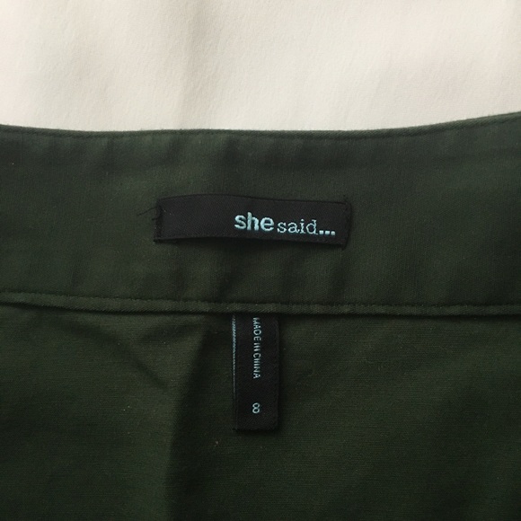 Utility Mini Skirt in Olive Green - Picture 3 of 5